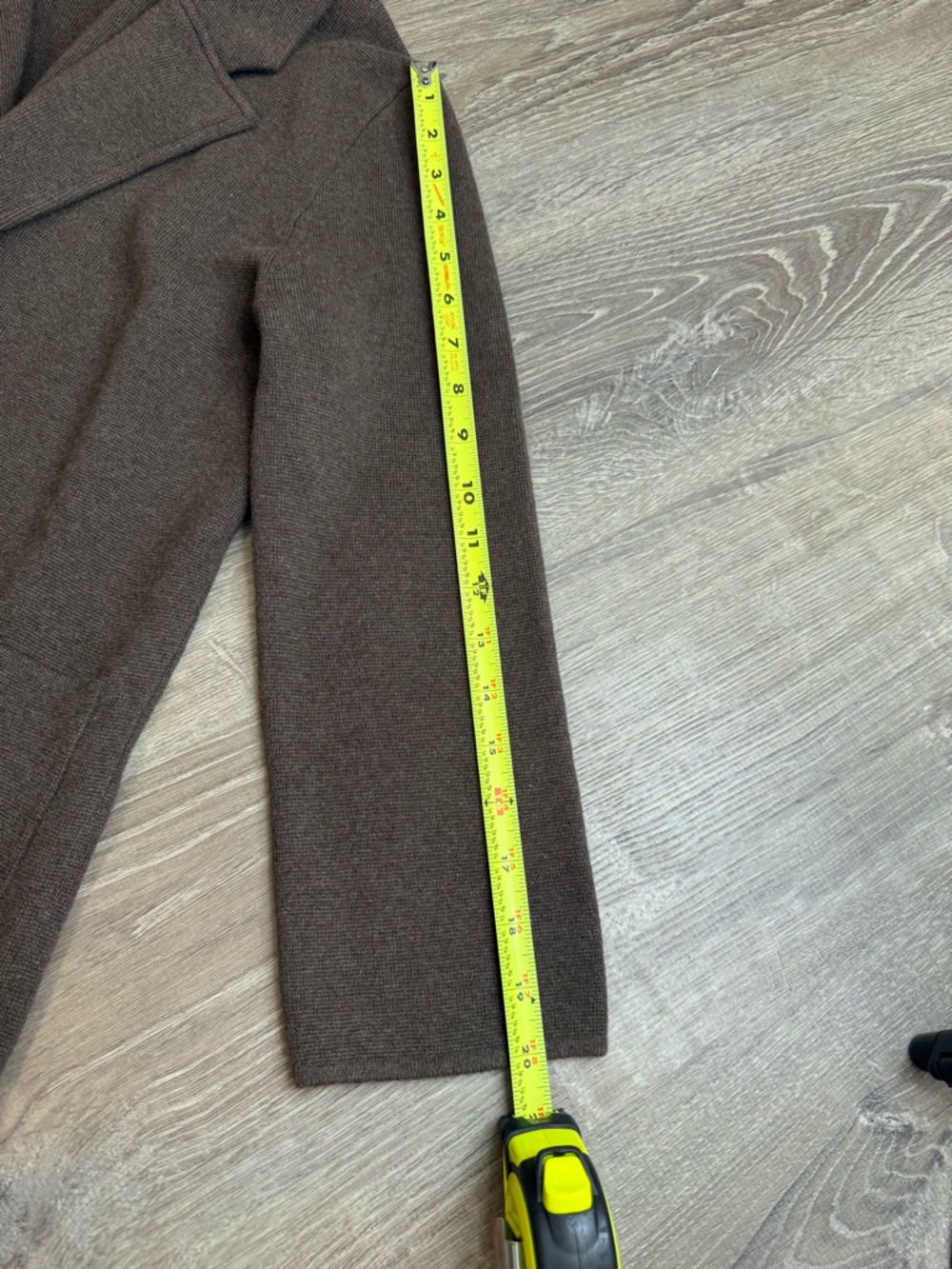QUINCE 100% Organic Cotton Knit Blazer Heather Brown XS - Picture 10 of 11